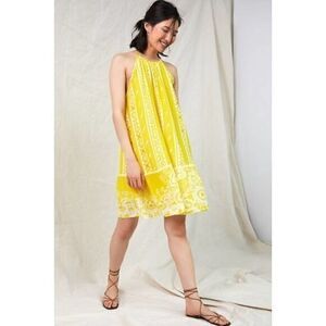 ANTHROPOLOGIE Forever that Girl Tunic Mini Halter-Neck Dress MEDIUM